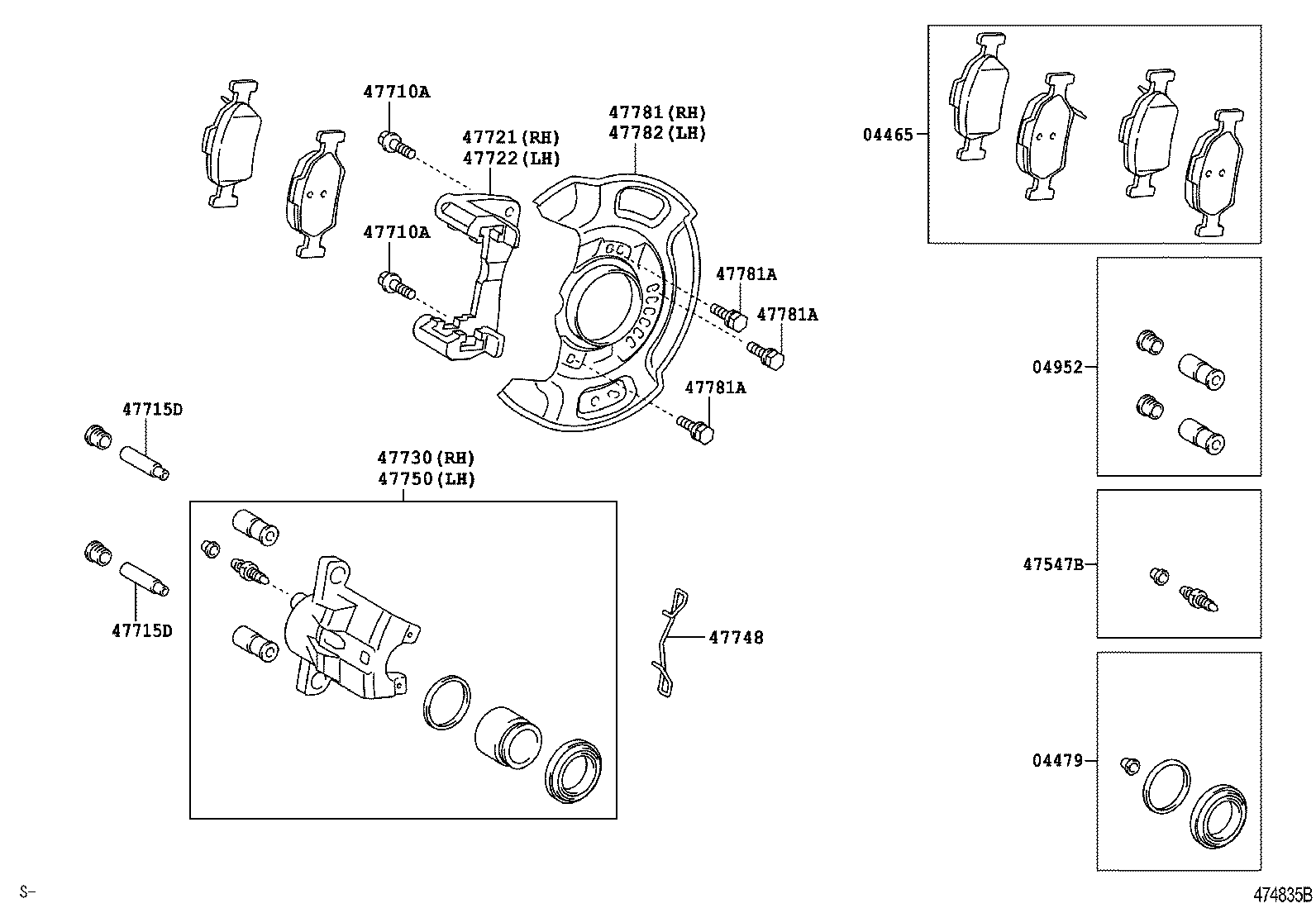 04465-0D050 PAD KIT, DISC BRAKE, FRONT product image