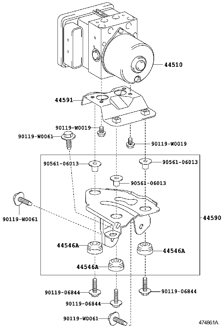 44050-0D030 ACTUATOR ASSY, BRAKE product image
