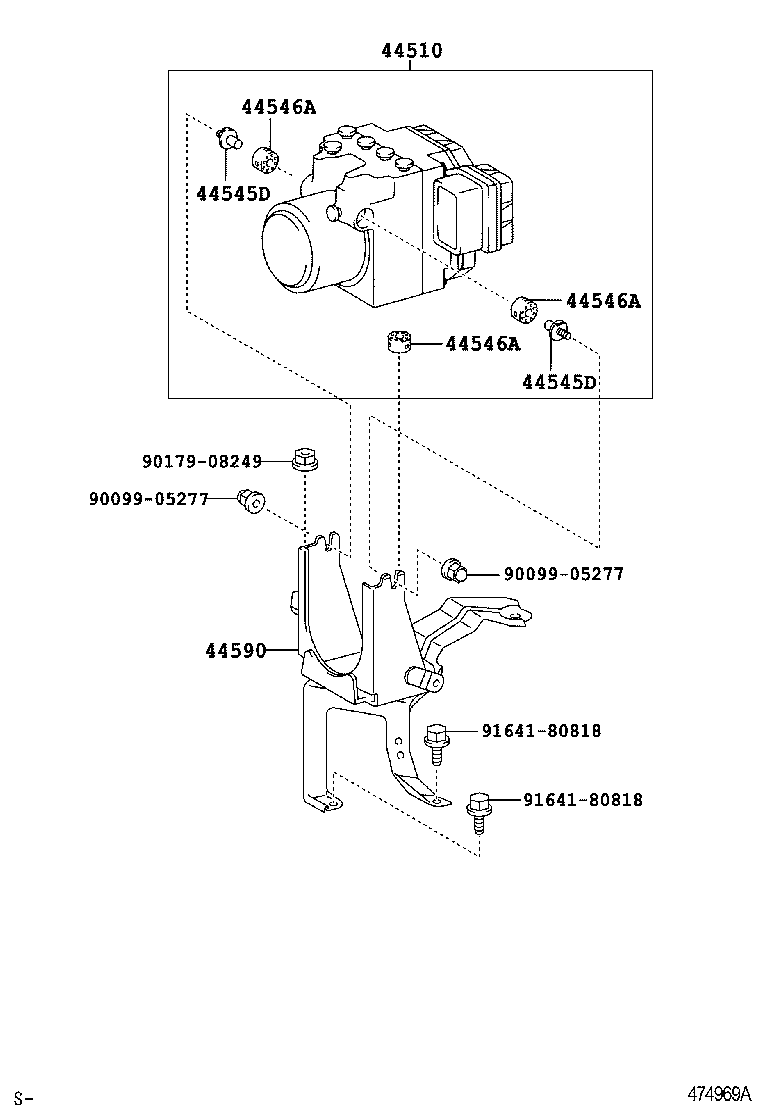 44590-48090 BRACKET ASSY, BRAKE ACTUATOR product image