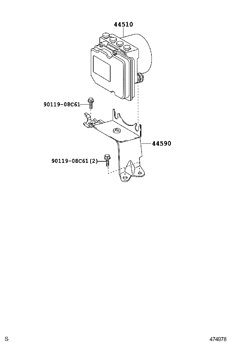 44050-33160 ACTUATOR ASSY, BRAKE product image