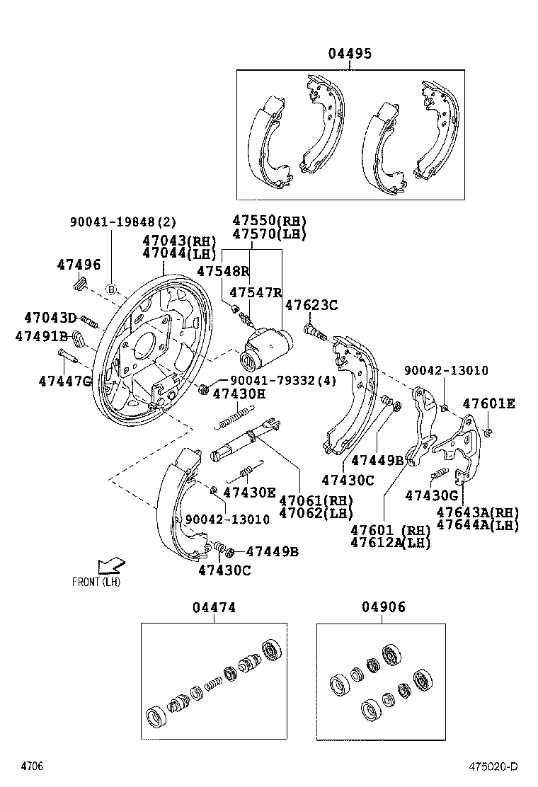 42184-B4010 BOLT(FOR BACKING PLATE TO REAR AXLE HOUSING SETTING) product image