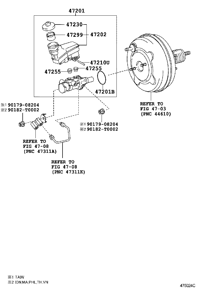 47220-06200 RESERVOIR SUB-ASSY, BRAKE MASTER CYLINDER product image