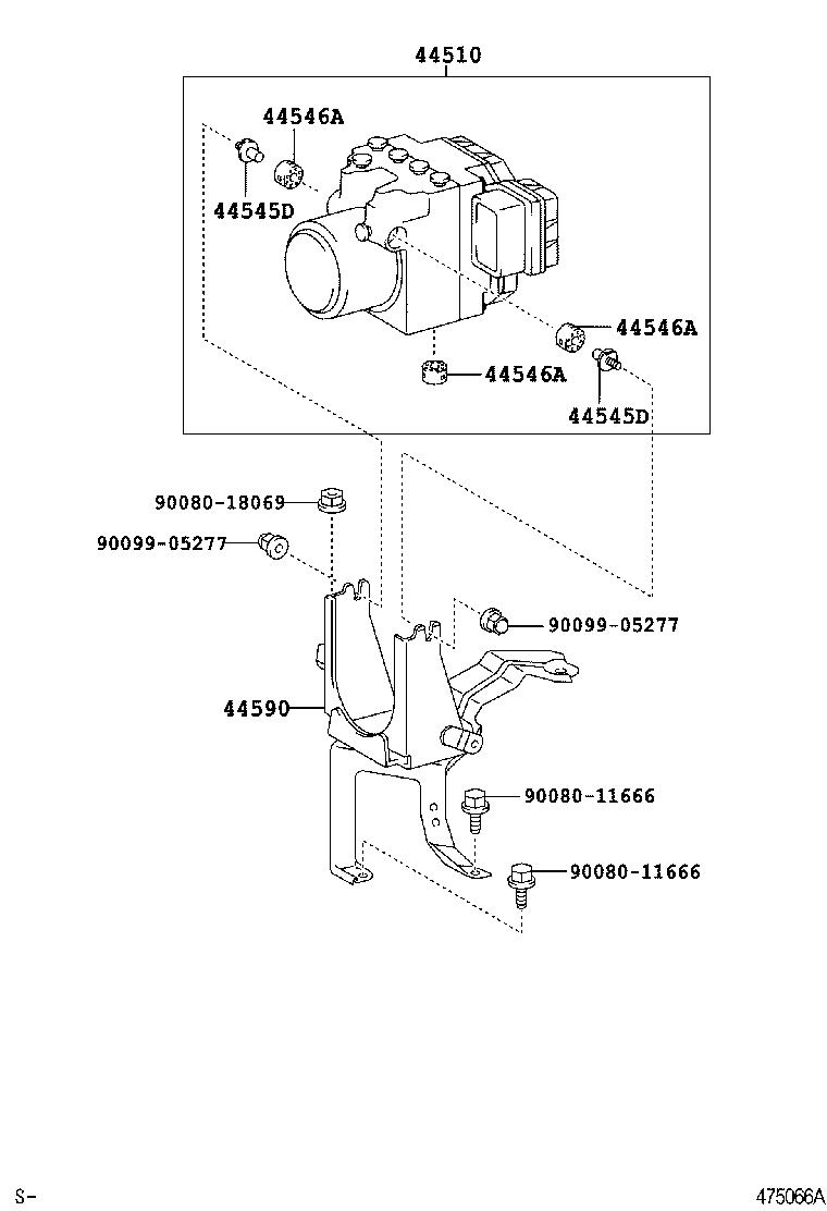 44590-0E010 BRACKET ASSY, BRAKE ACTUATOR product image