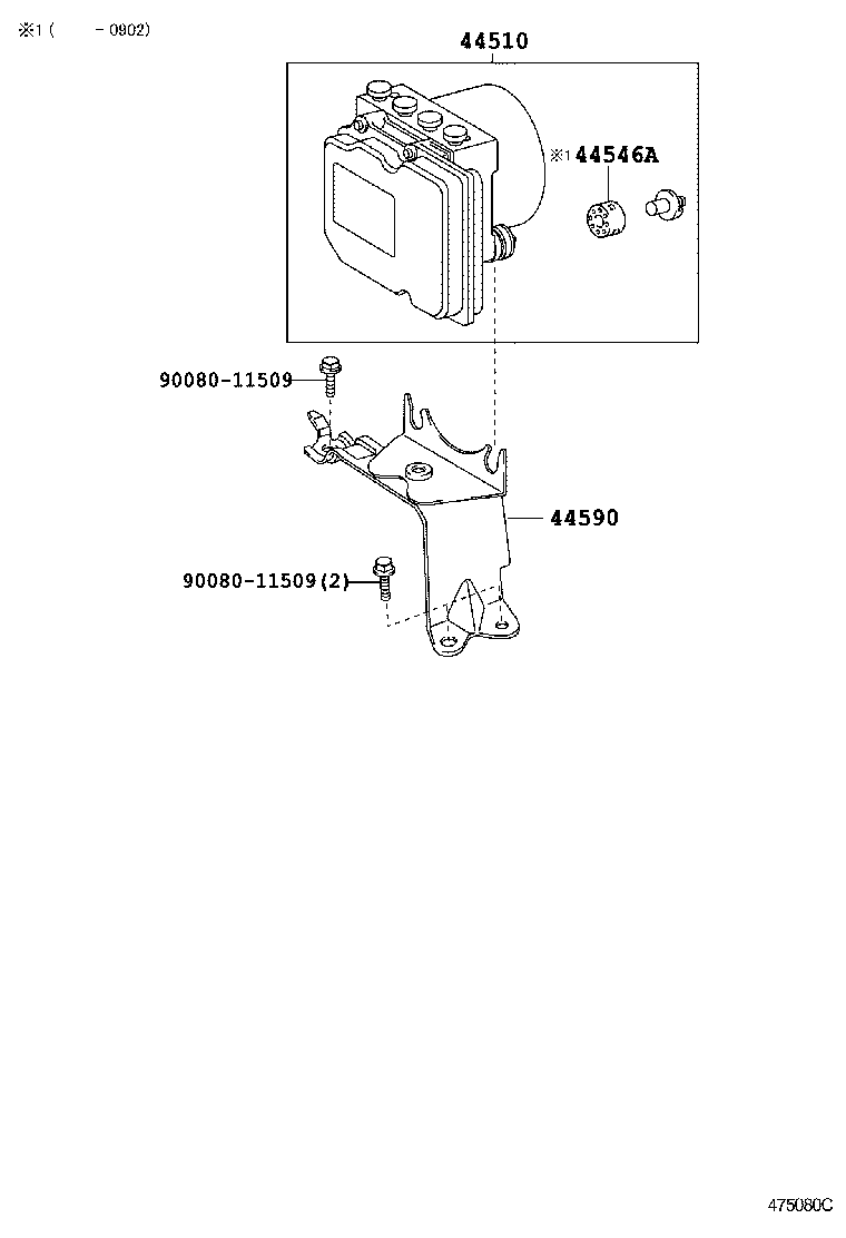 44590-06040 BRACKET ASSY, BRAKE ACTUATOR product image