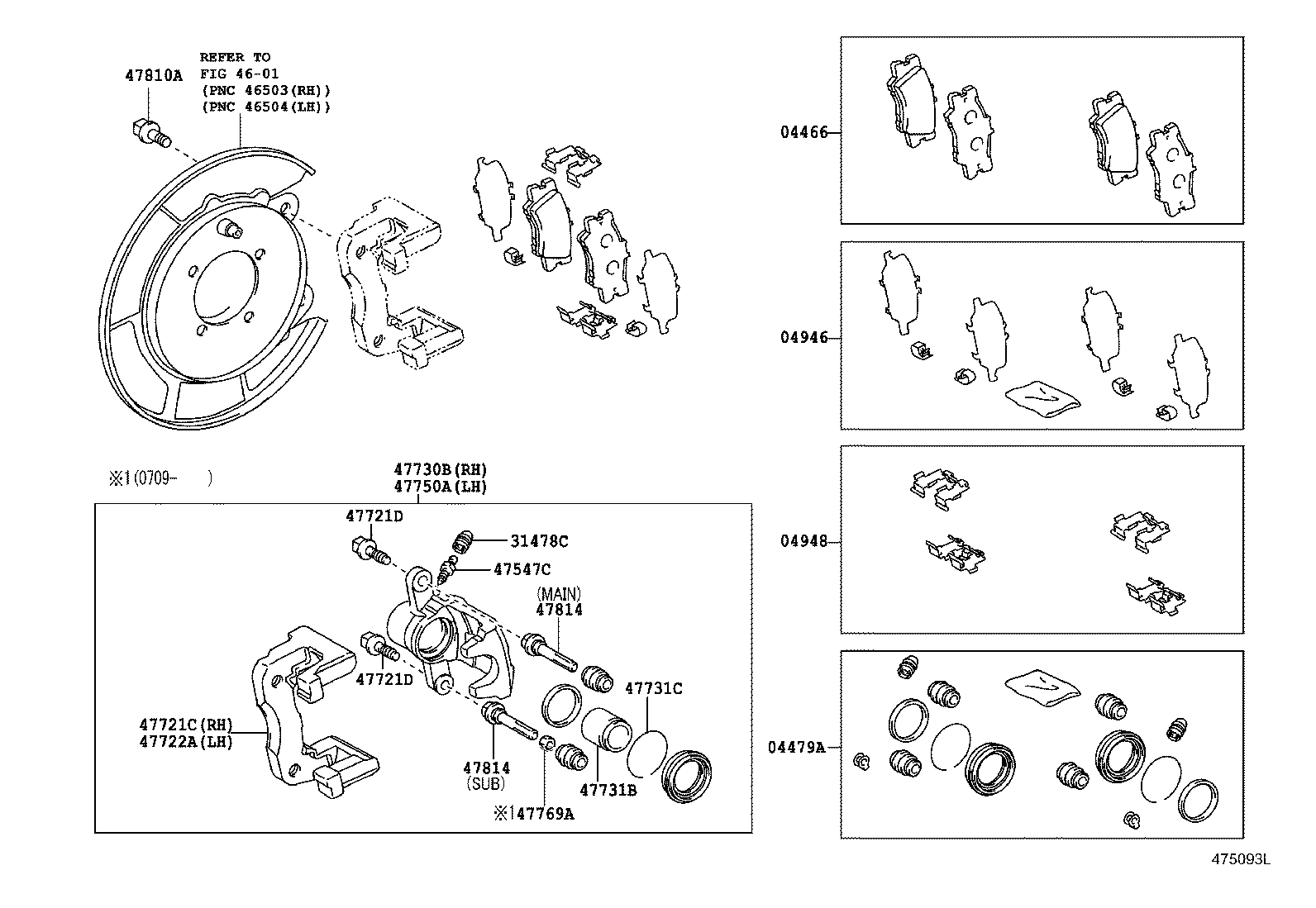 47730-06090 CYLINDER ASSY, REAR DISC BRAKE, RH product image