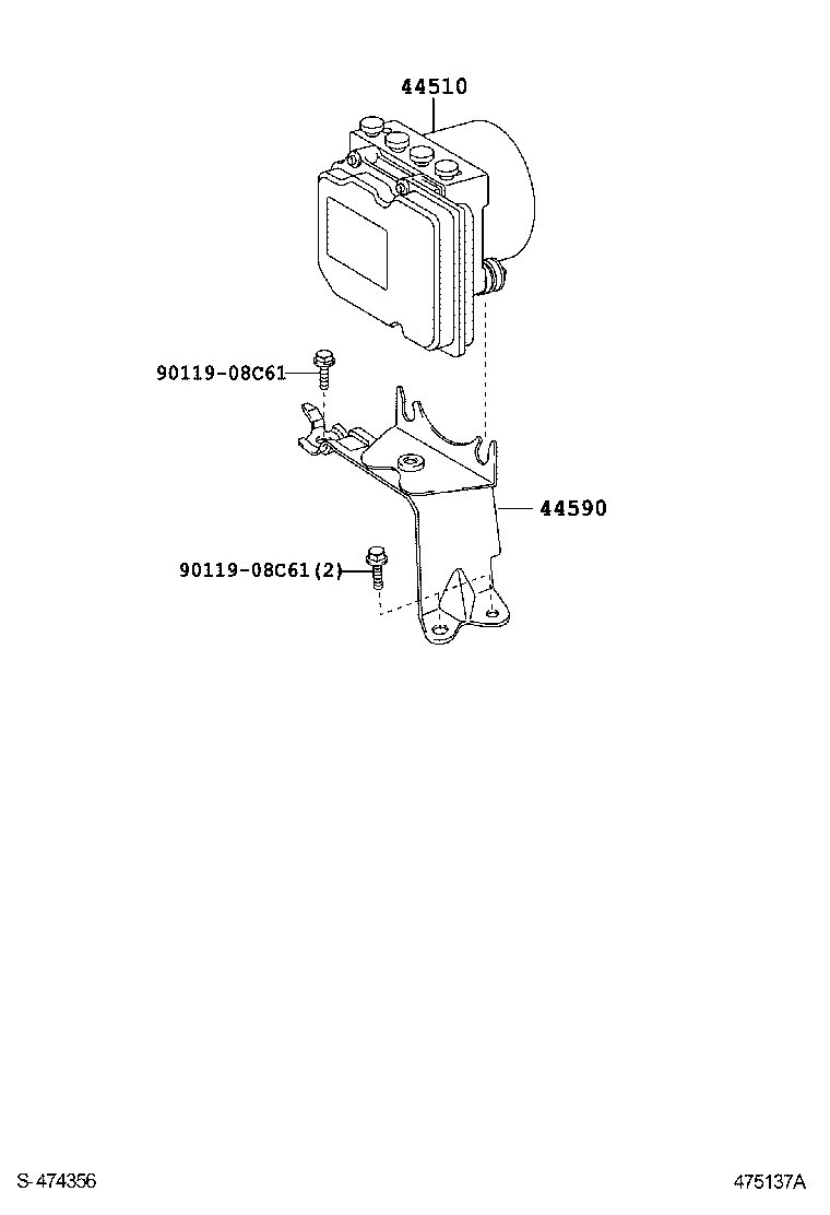44590-06160 BRACKET ASSY, BRAKE ACTUATOR product image