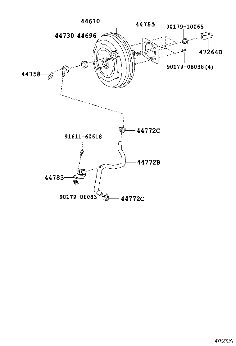 44610-06341 BOOSTER ASSY, BRAKE product image