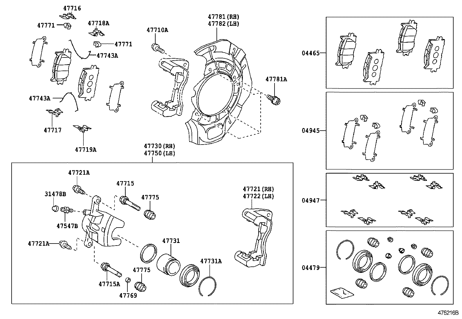 04465-06090 PAD KIT, DISC BRAKE, FRONT product image