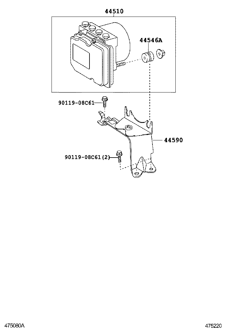 44050-06100 ACTUATOR ASSY, BRAKE product image