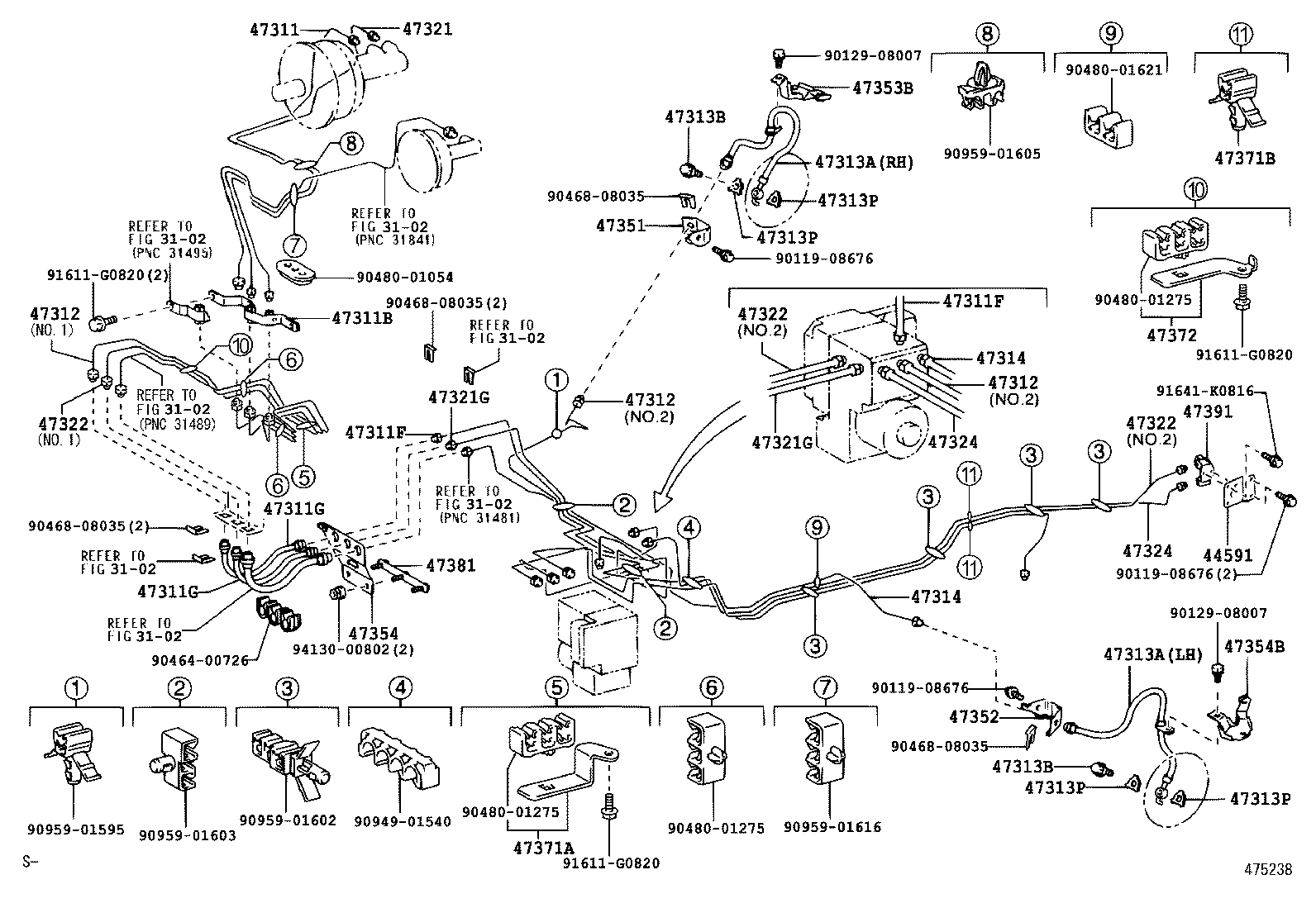44590-37020 BRACKET ASSY, BRAKE ACTUATOR product image