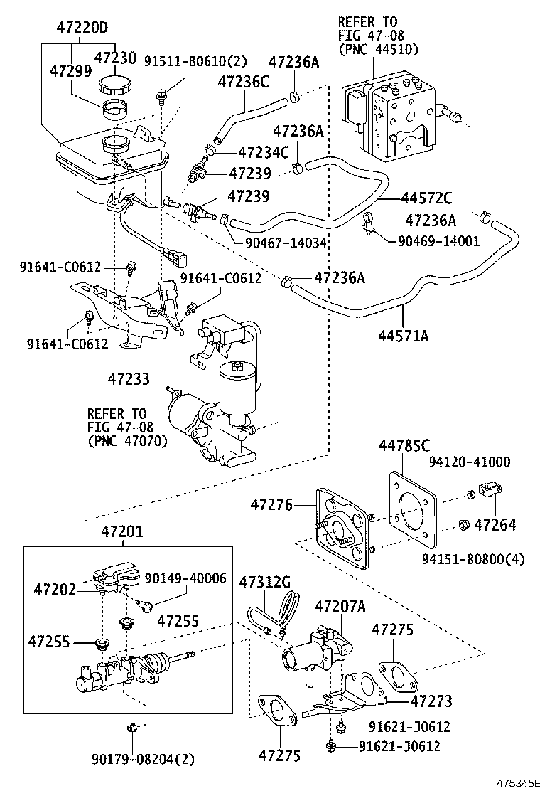 47221-50080 RESERVOIR SUB-ASSY, BRAKE MASTER CYLINDER product image
