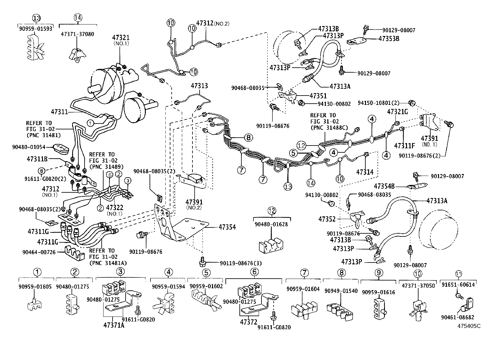 47321-37440 TUBE, REAR BRAKE, FRAME NO.1 product image