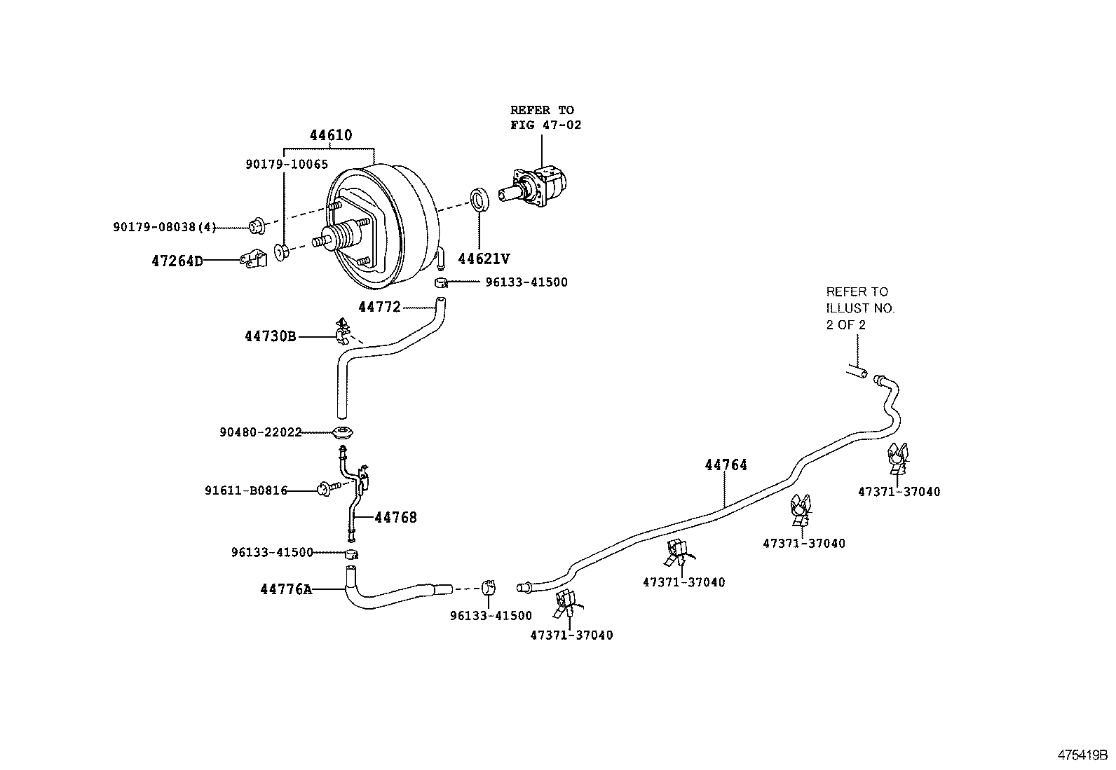 44771-37200 HOSE, VACUUM TUBE TO VACUUM PUMP product image