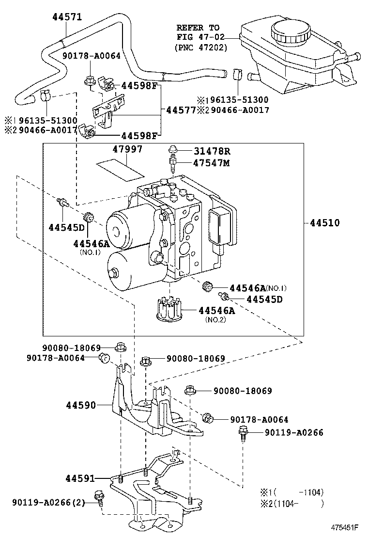 47315-06220 TUBE, FRONT BRAKE, NO.5 product image