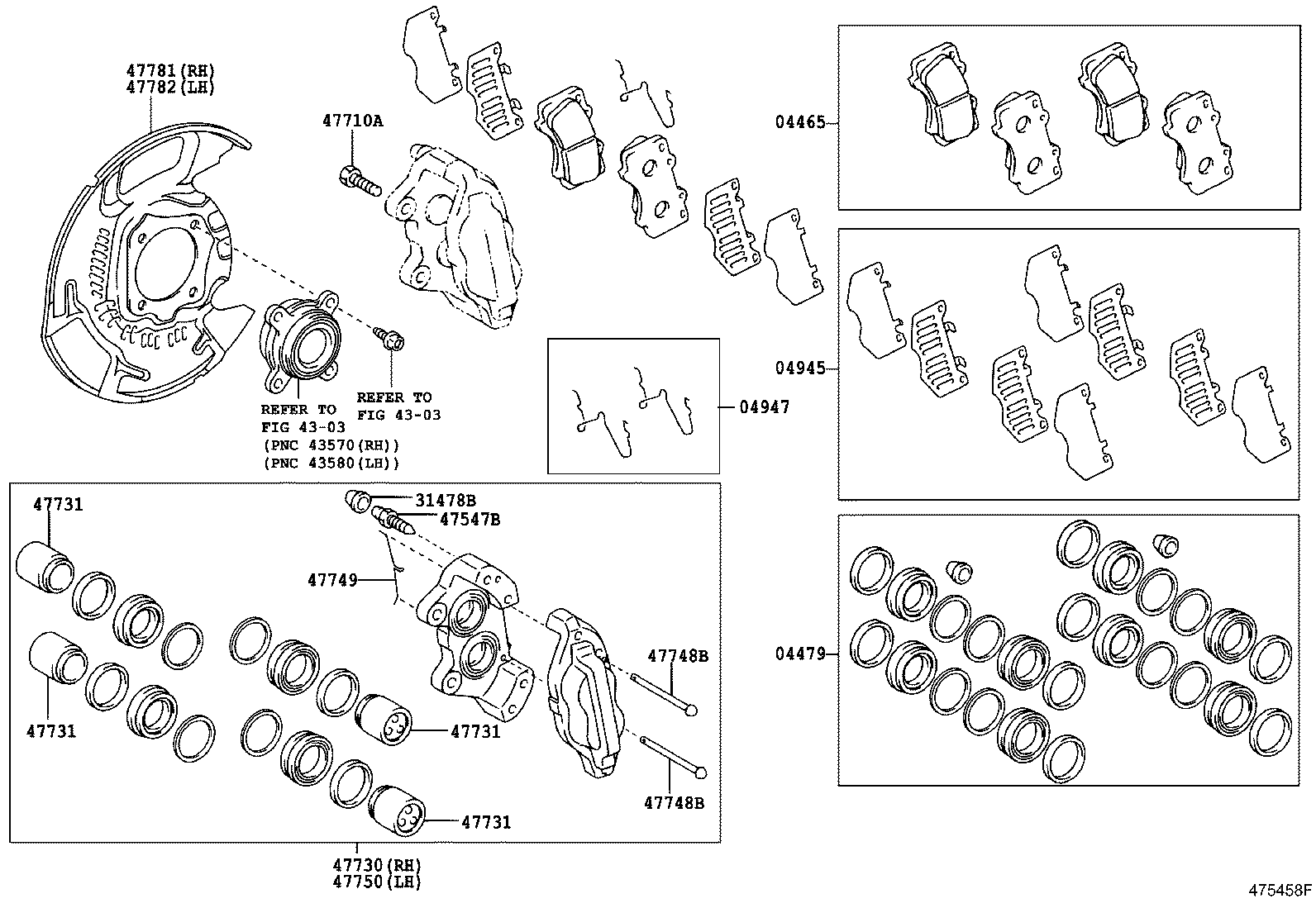 04465-02440 PAD KIT, DISC BRAKE, FRONT product image