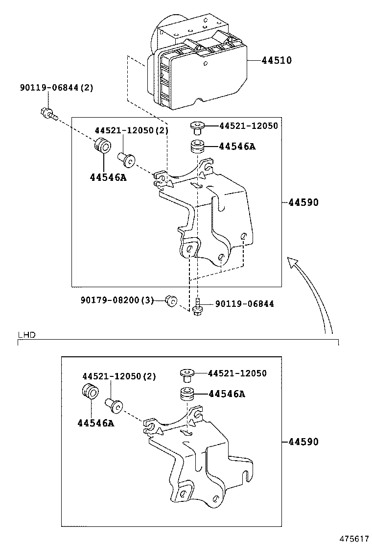 44050-12290 ACTUATOR ASSY, BRAKE product image