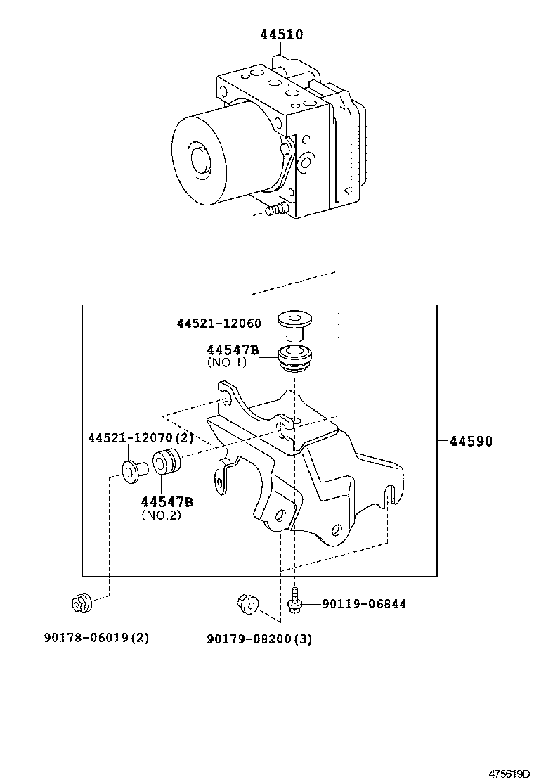 44050-12290 ACTUATOR ASSY, BRAKE product image