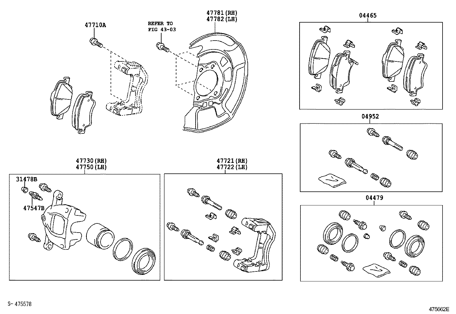 04465-02190 PAD KIT, DISC BRAKE, FRONT product image