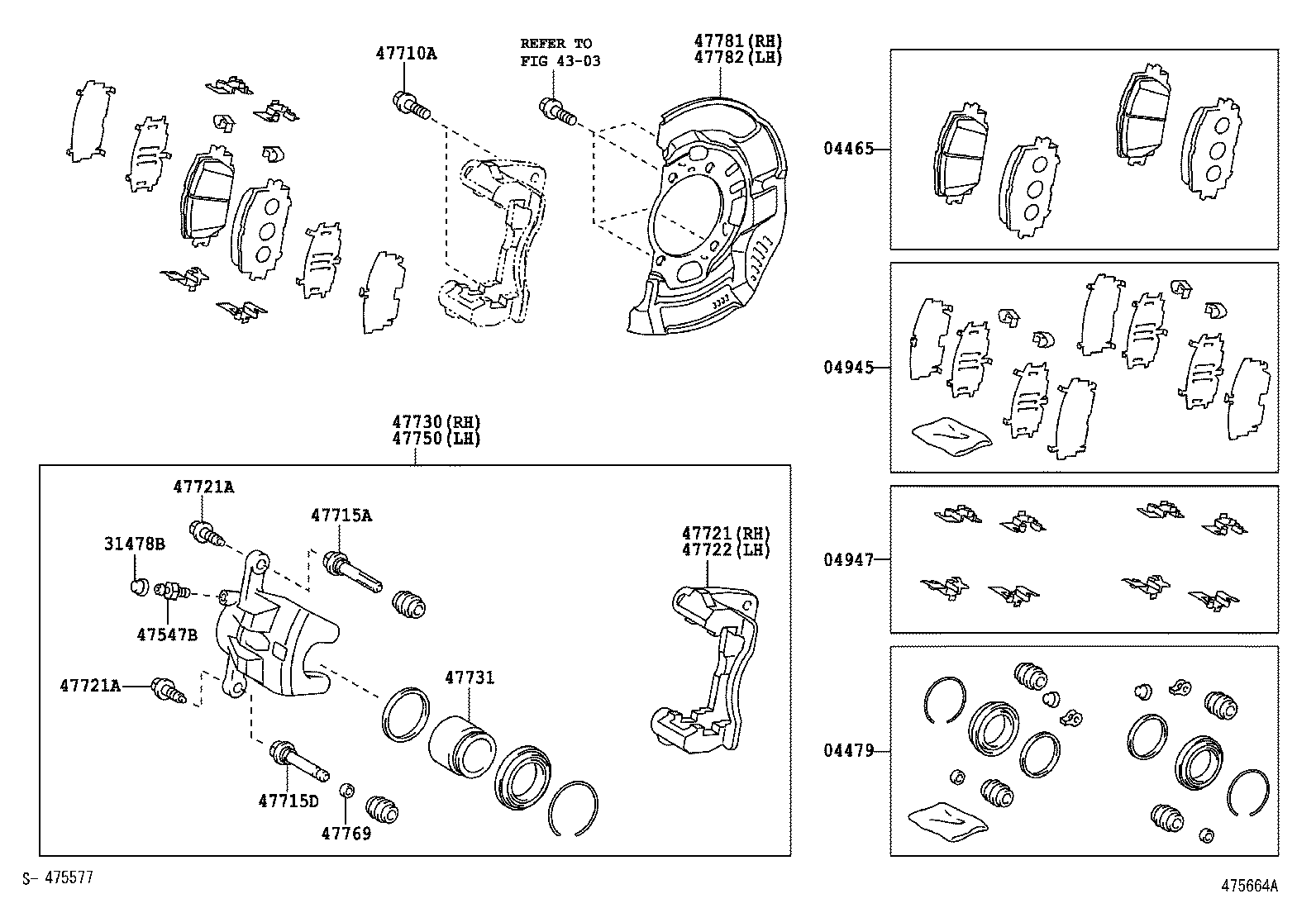 04465-02190 PAD KIT, DISC BRAKE, FRONT product image