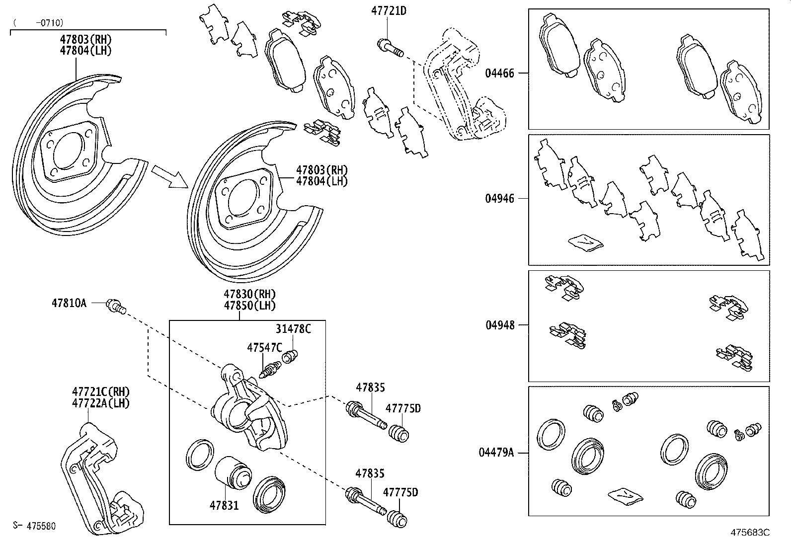 04479-12230 CYLINDER KIT, DISC BRAKE, REAR product image