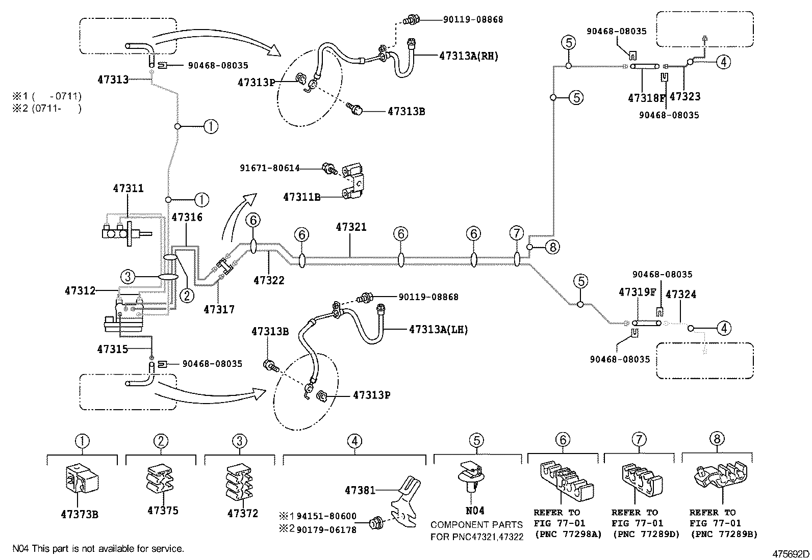 44547-02050 CUSHION, BRAKE ACTUATOR BOLT product image