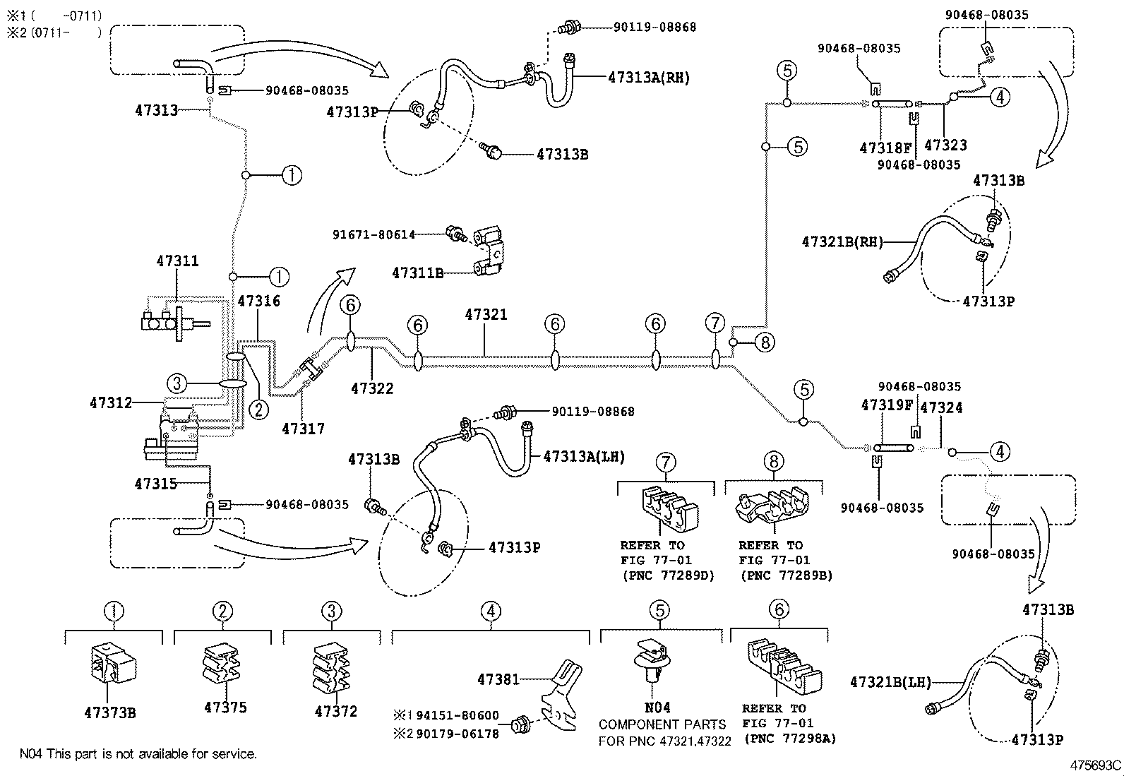44547-02050 CUSHION, BRAKE ACTUATOR BOLT product image