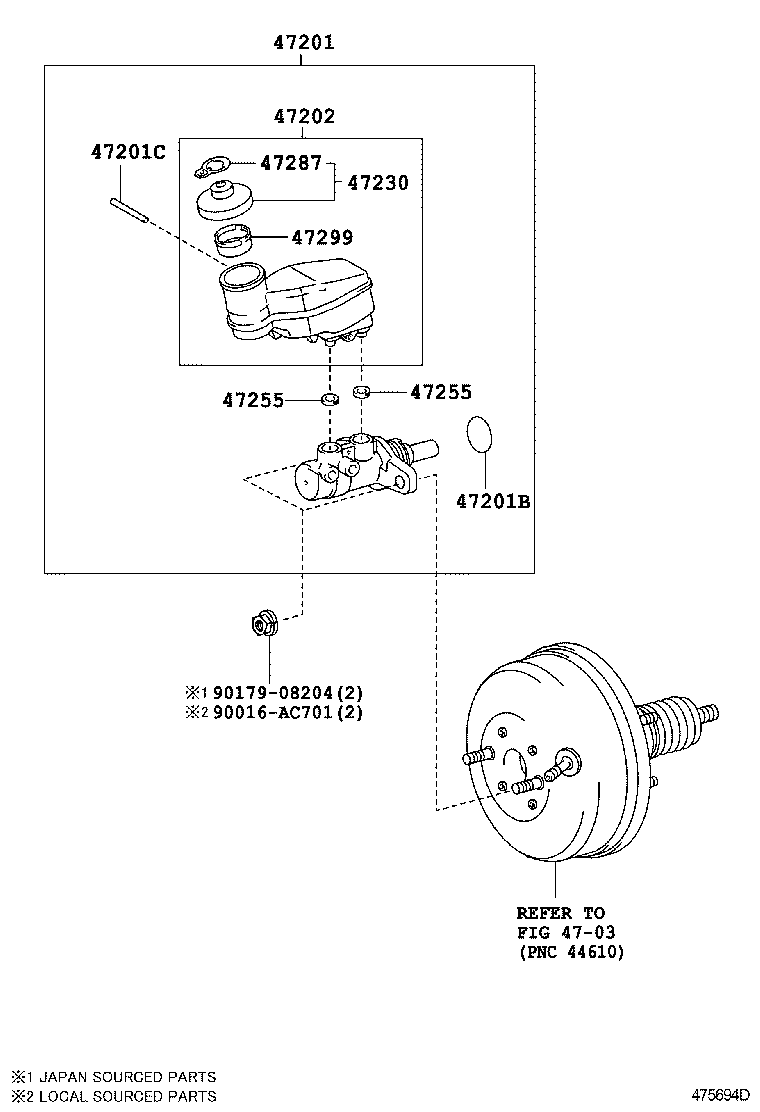 47220-0D100 RESERVOIR SUB-ASSY, BRAKE MASTER CYLINDER product image