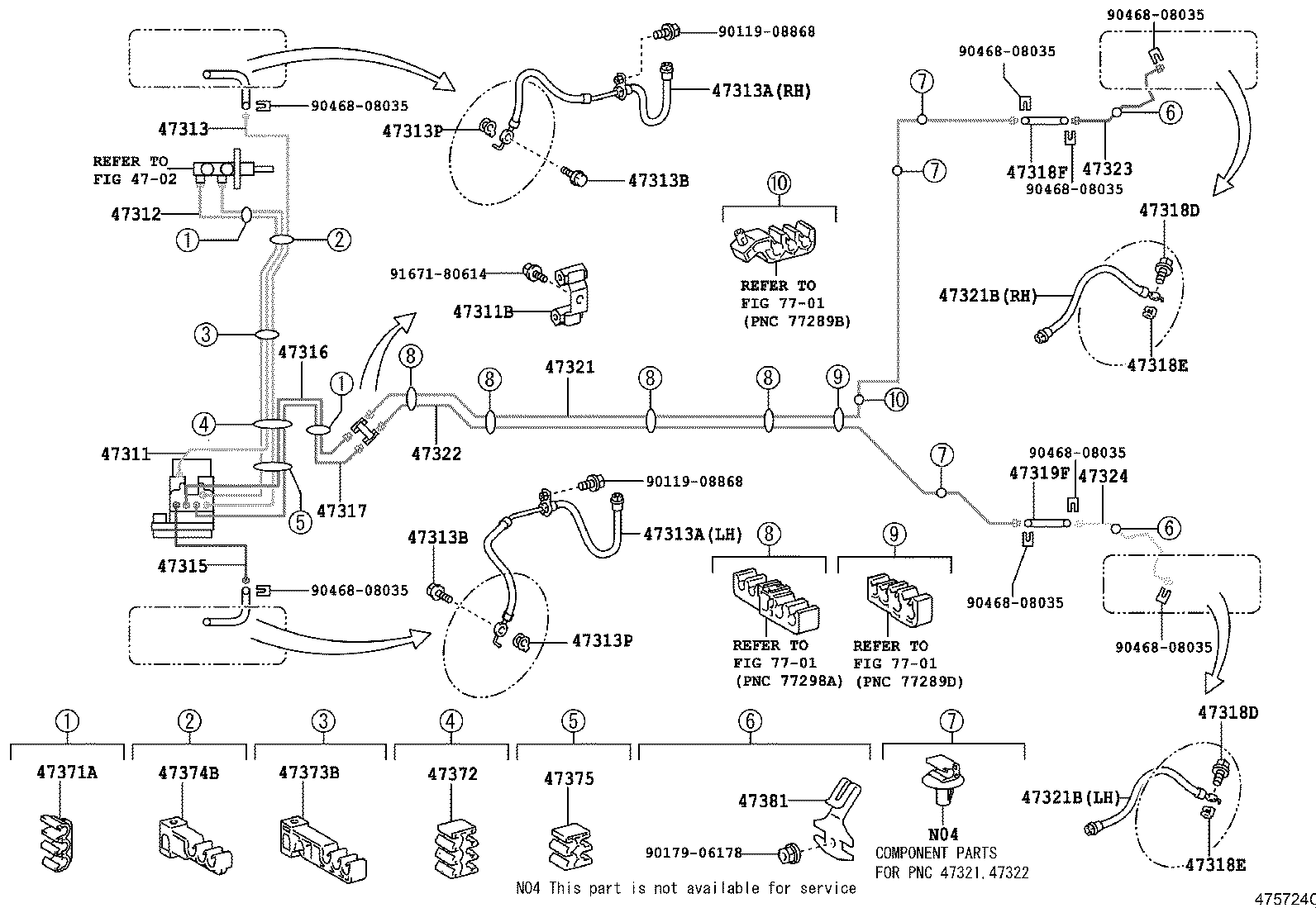 44590-52160 BRACKET ASSY, BRAKE ACTUATOR product image