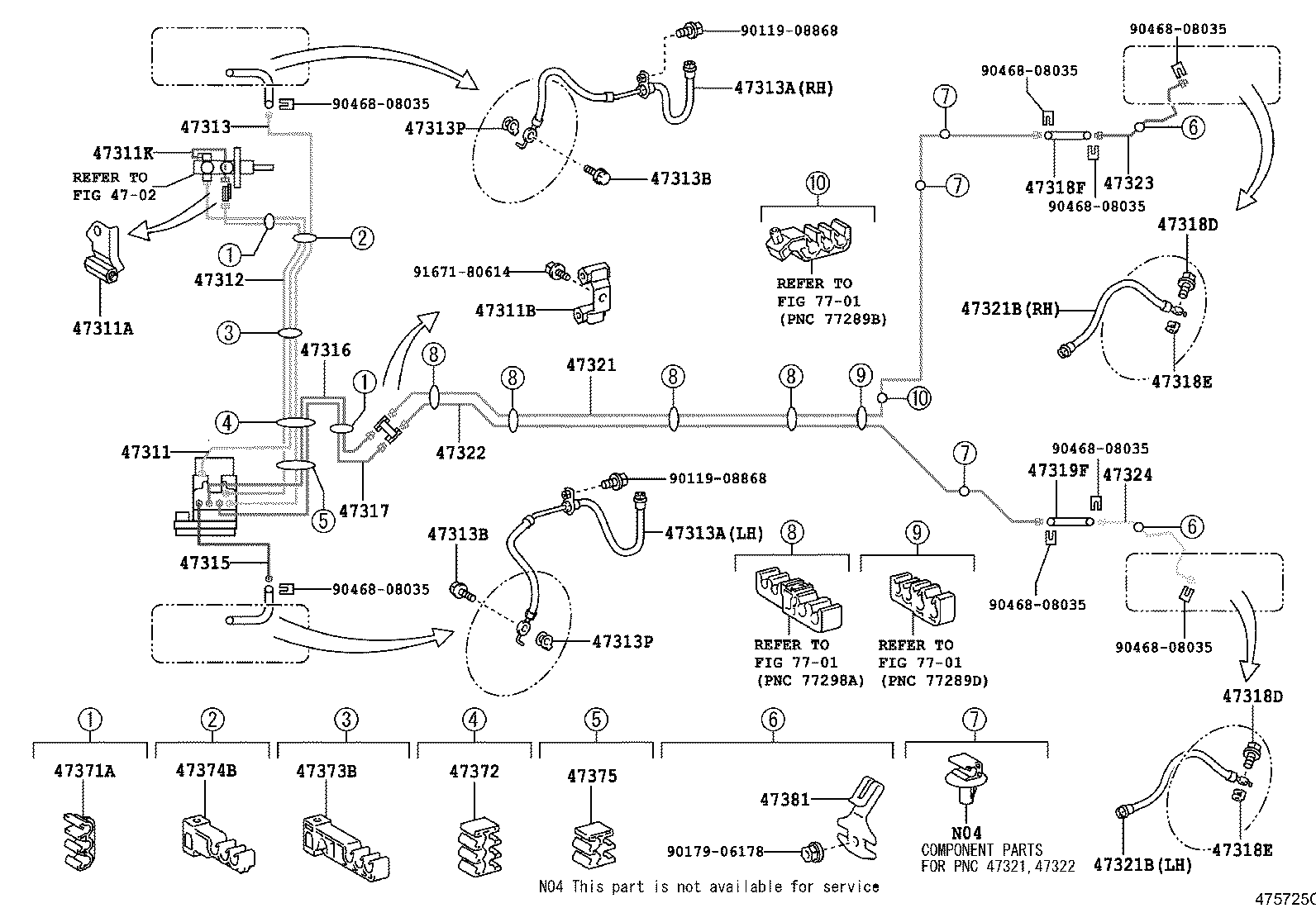 44590-52160 BRACKET ASSY, BRAKE ACTUATOR product image