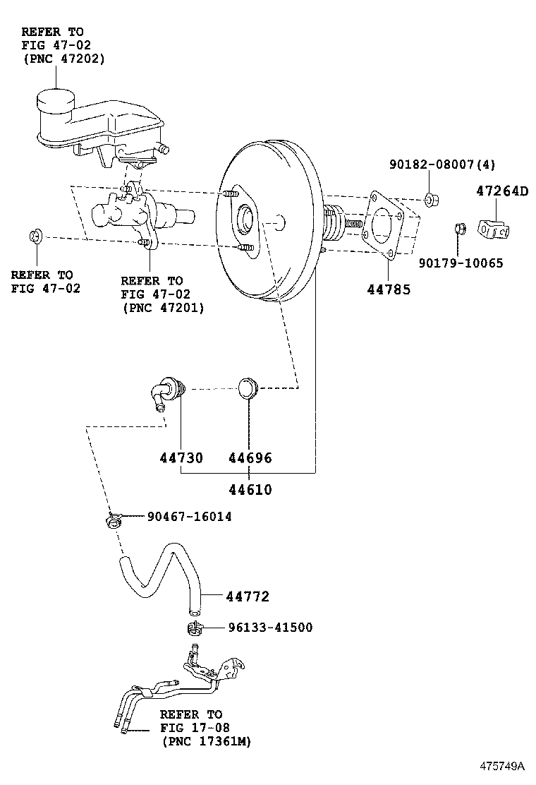 47264-52040 CLEVIS, BRAKE MASTER CYLINDER PUSH ROD product image