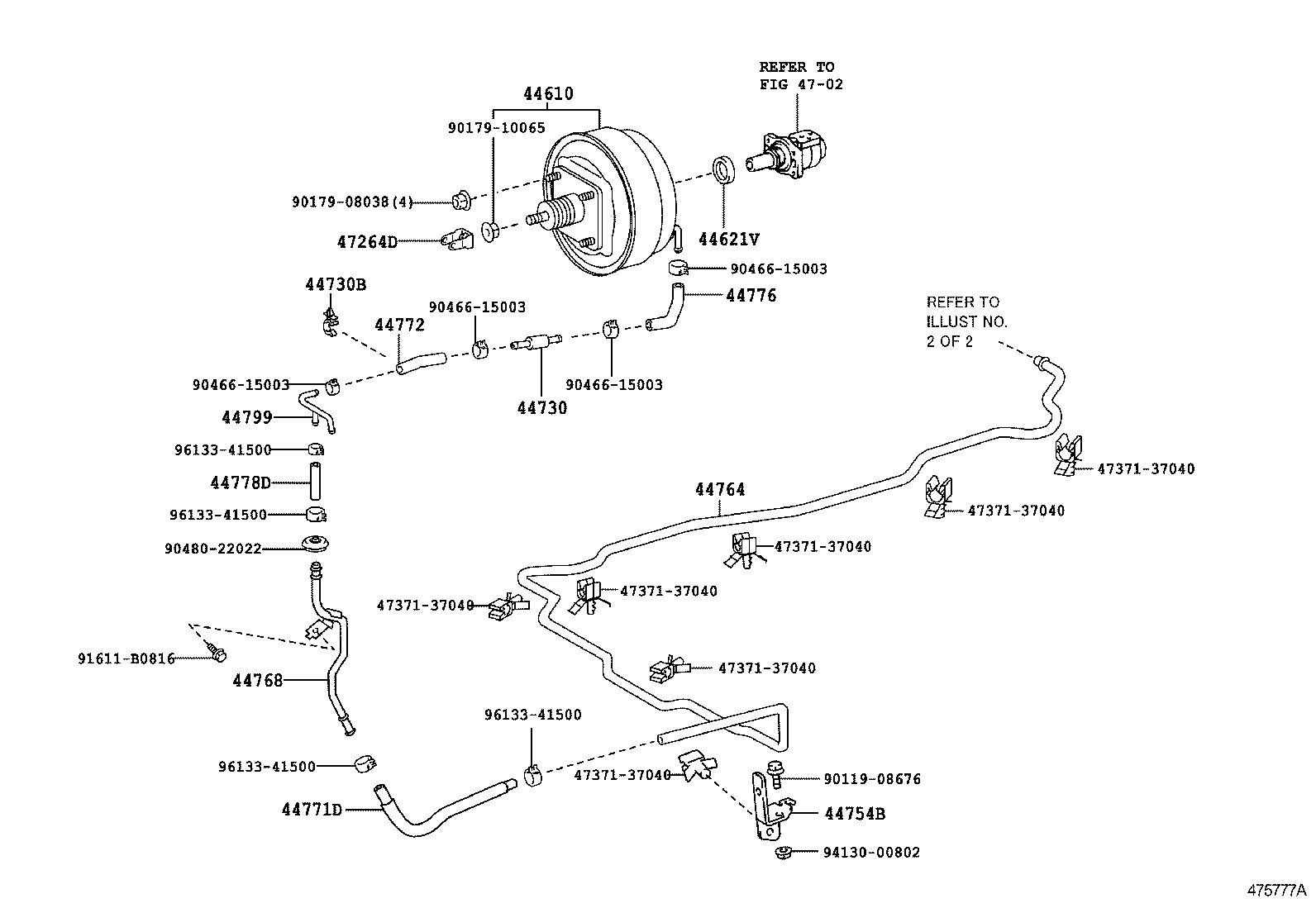 44771-37200 HOSE, VACUUM TUBE TO VACUUM PUMP product image