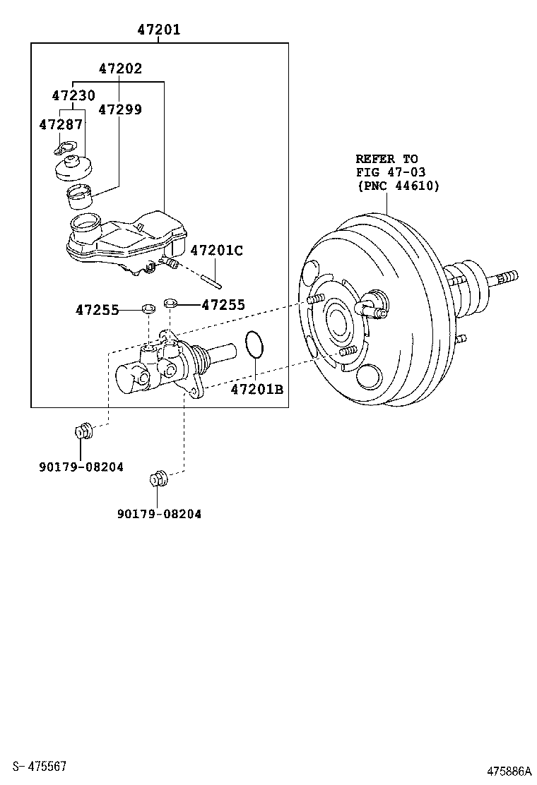 47220-12220 RESERVOIR SUB-ASSY, BRAKE MASTER CYLINDER product image
