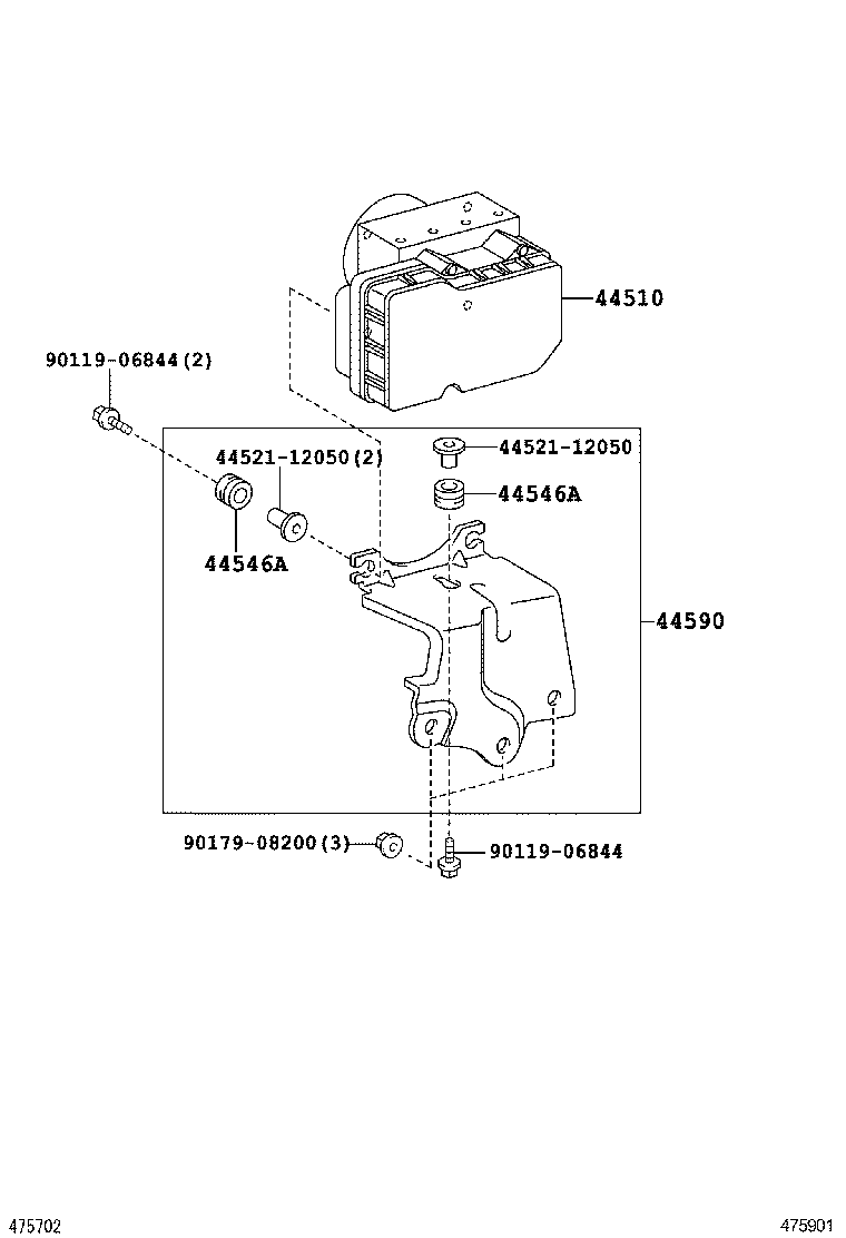 44050-12770 ACTUATOR ASSY, BRAKE product image