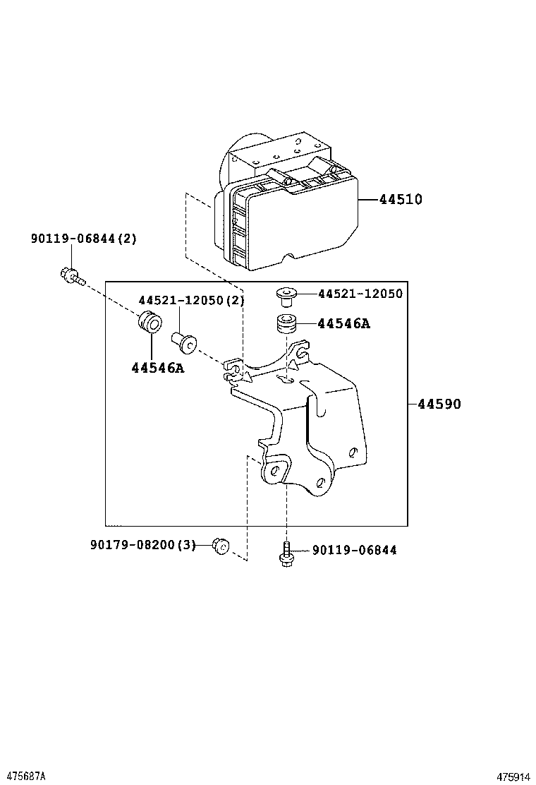 44050-12681 ACTUATOR ASSY, BRAKE product image