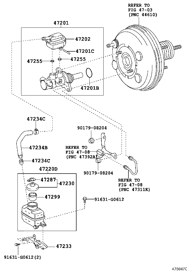47220-48210 RESERVOIR SUB-ASSY, BRAKE MASTER CYLINDER product image
