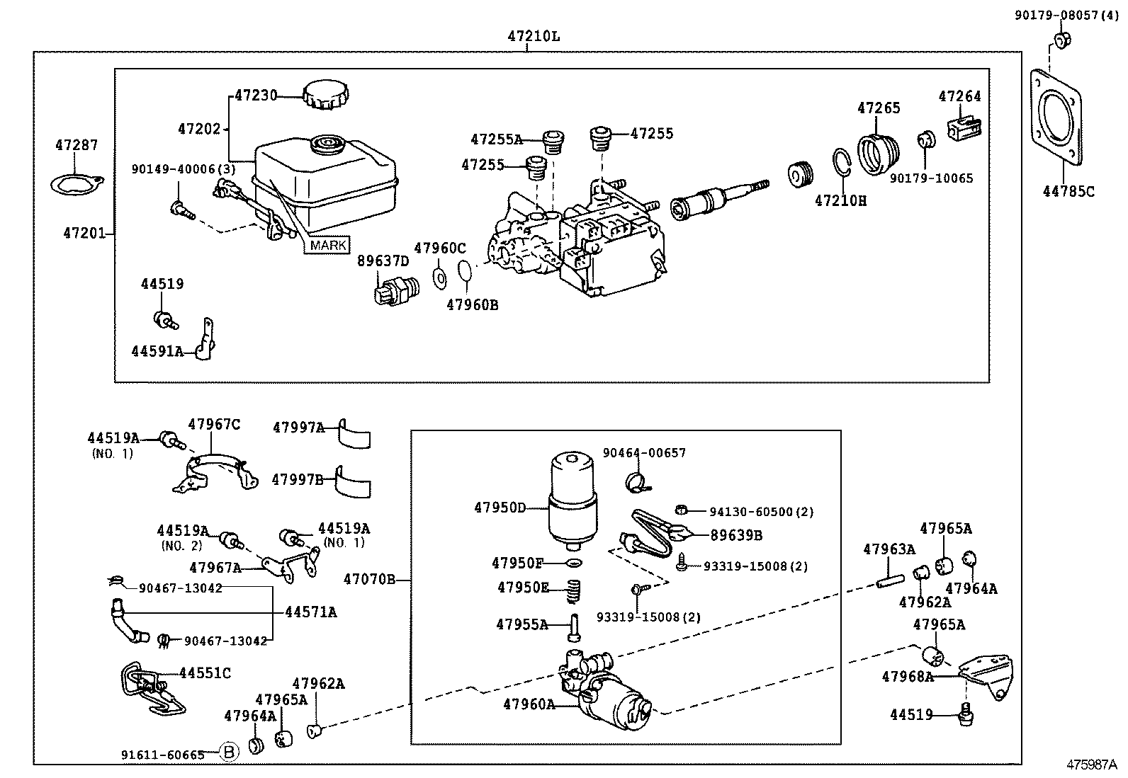47220-60110 RESERVOIR SUB-ASSY, BRAKE MASTER CYLINDER product image