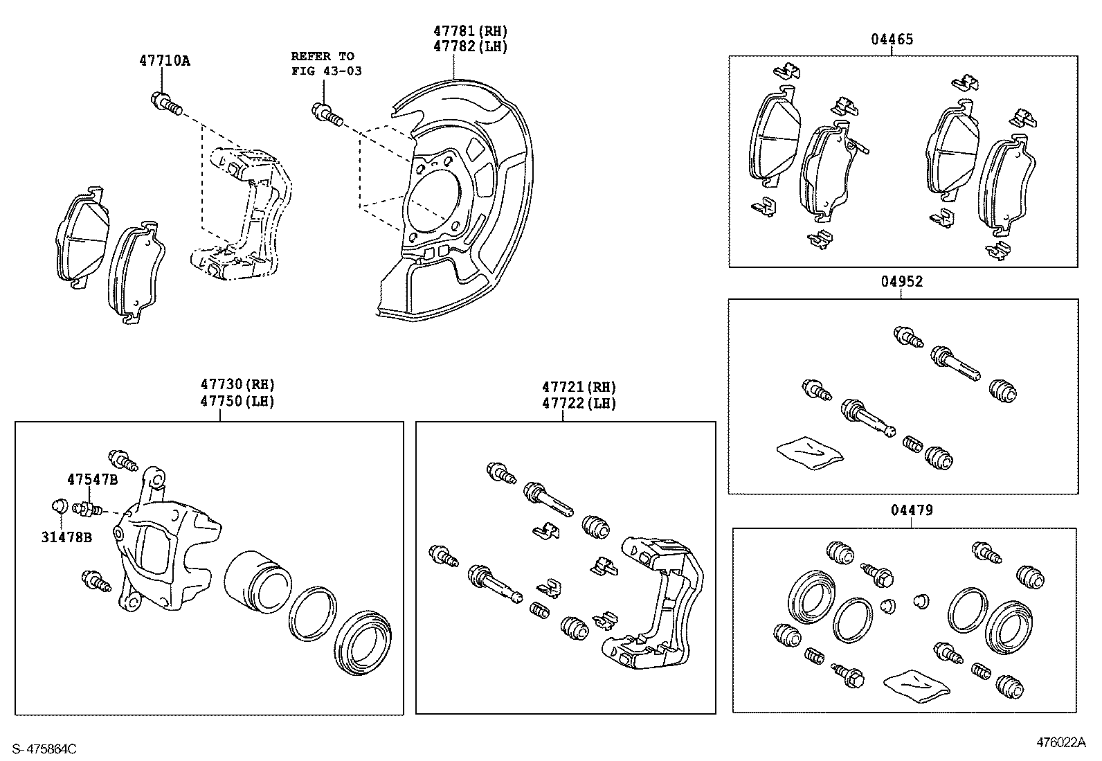 04465-02340 PAD KIT, DISC BRAKE, FRONT product image