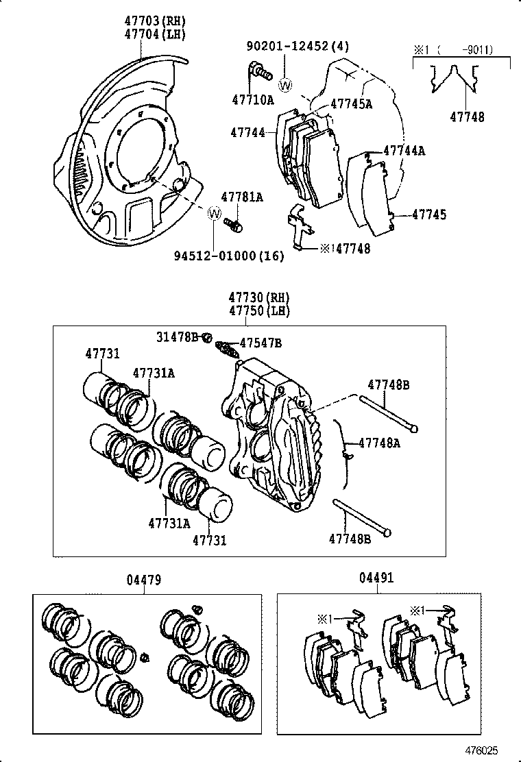 04465-60020 PAD KIT, DISC BRAKE, FRONT product image