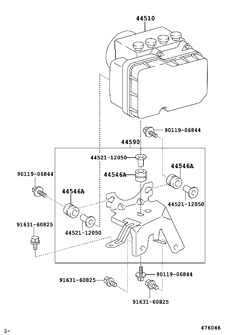 44050-52822 ACTUATOR ASSY, BRAKE product image