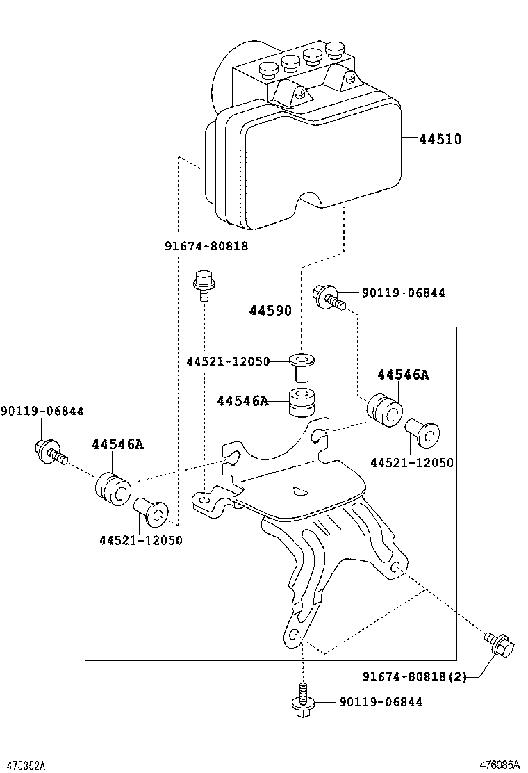 44050-28400 ACTUATOR ASSY, BRAKE product image