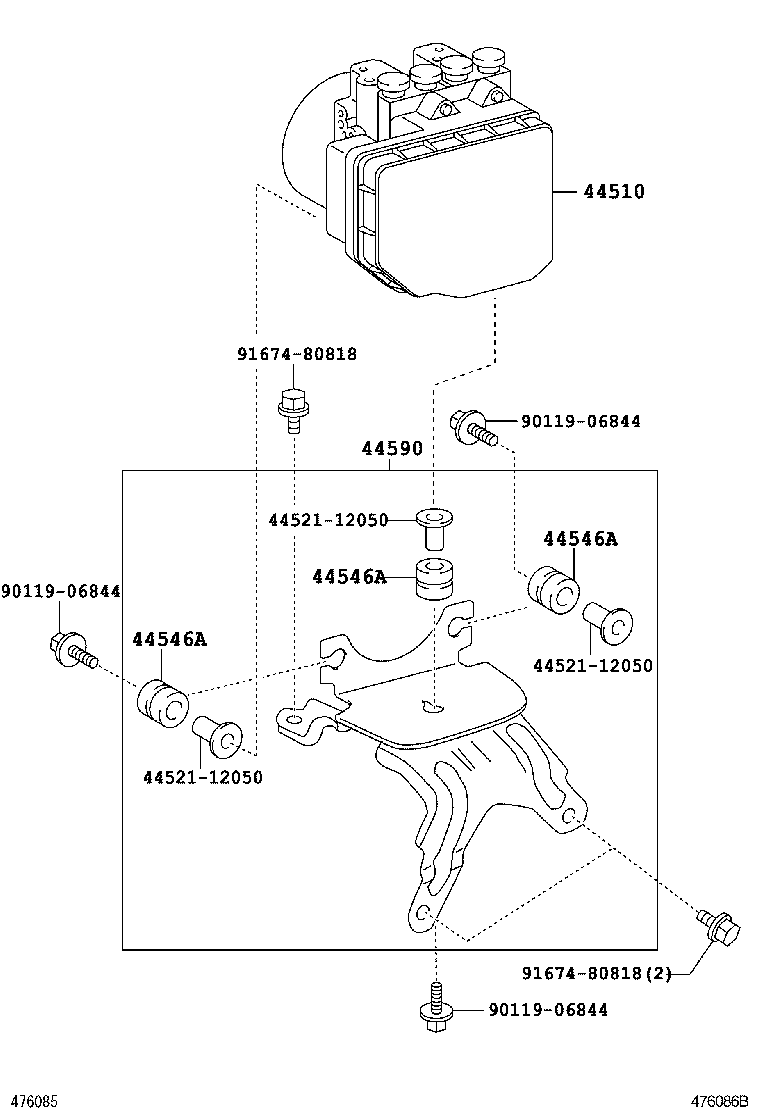 44050-28400 ACTUATOR ASSY, BRAKE product image