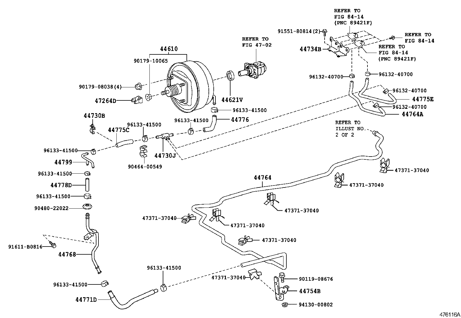 44771-37200 HOSE, VACUUM TUBE TO VACUUM PUMP product image
