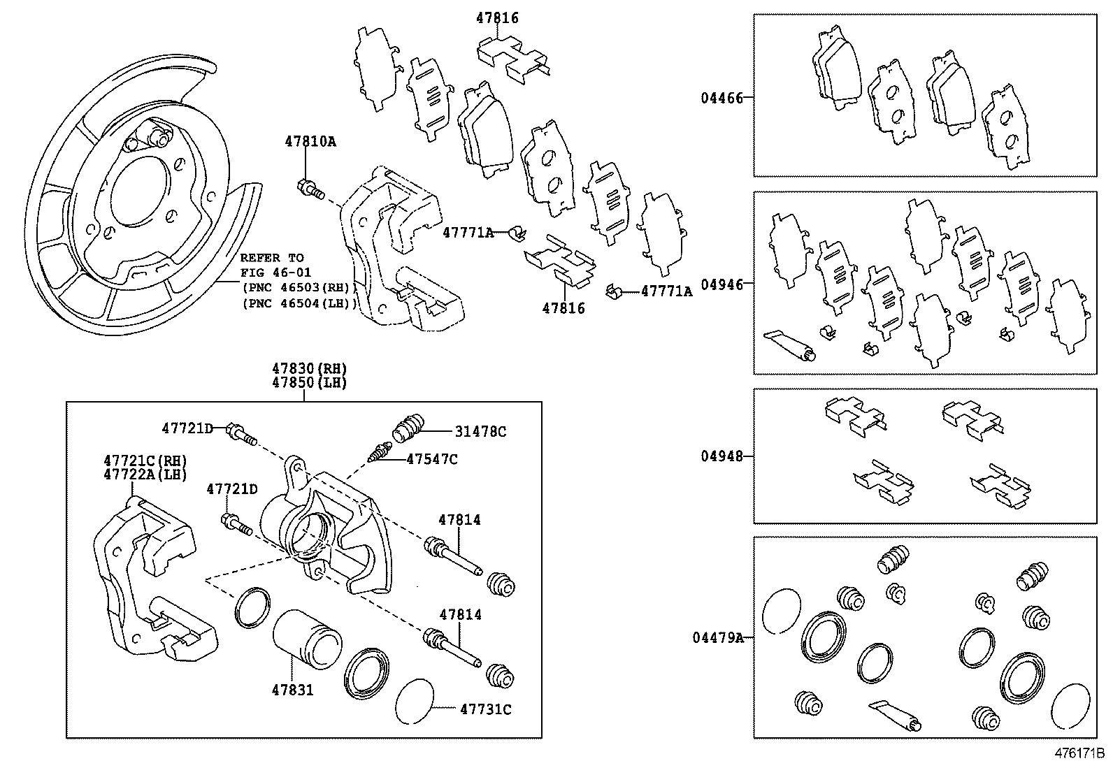 47830-72010 CYLINDER ASSY, DISC BRAKE, REAR RH product image