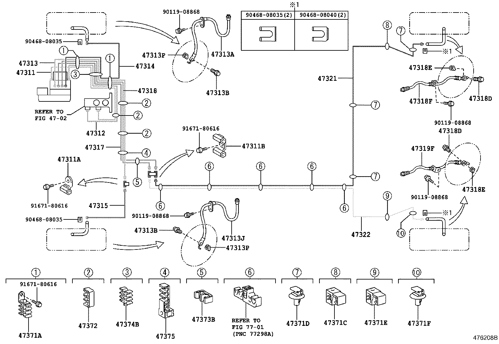 44590-12160 BRACKET ASSY, BRAKE ACTUATOR product image