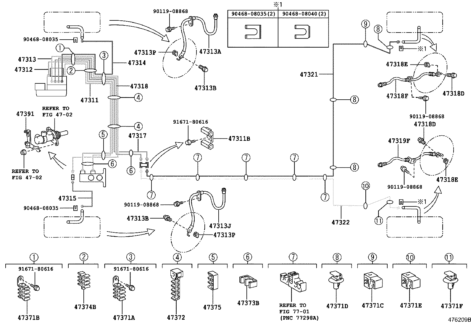 44590-12160 BRACKET ASSY, BRAKE ACTUATOR product image