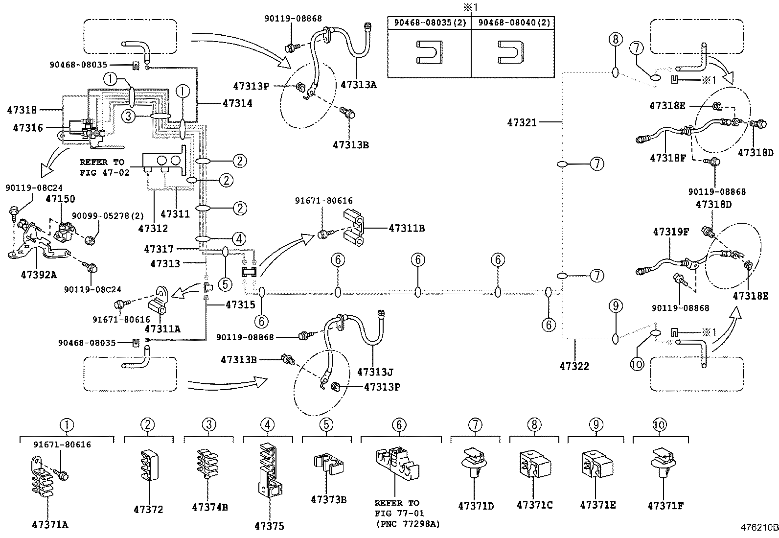 44590-12160 BRACKET ASSY, BRAKE ACTUATOR product image