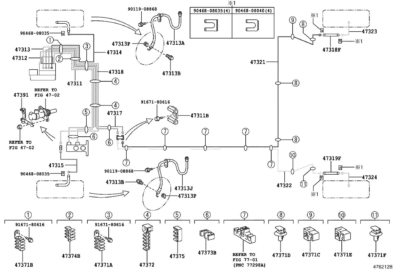 44590-12160 BRACKET ASSY, BRAKE ACTUATOR product image