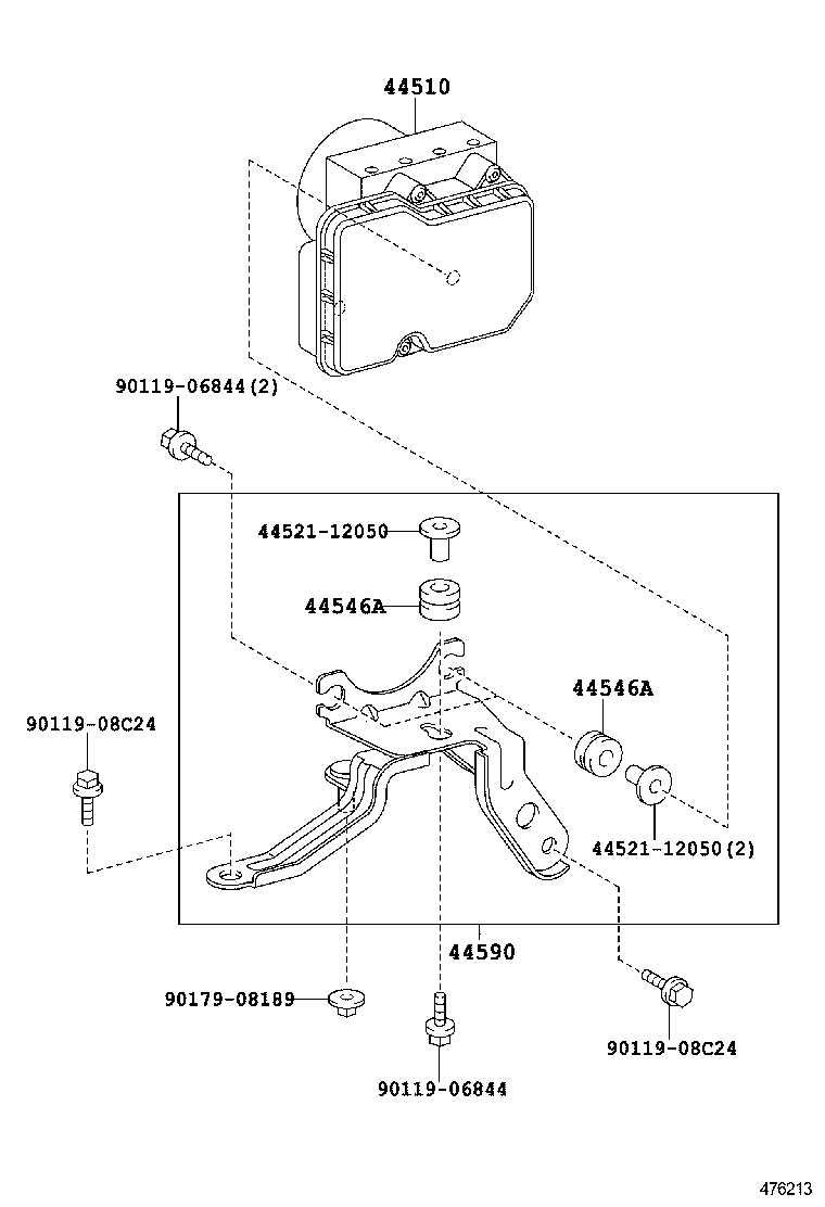44590-12160 BRACKET ASSY, BRAKE ACTUATOR product image