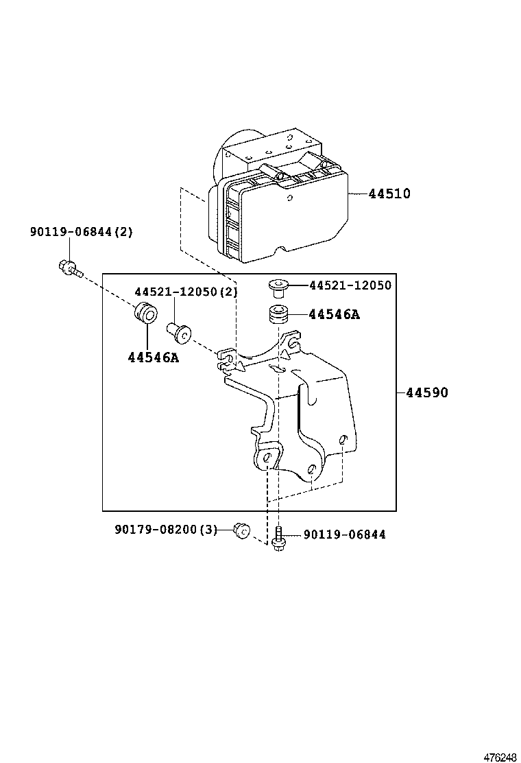 44050-12580 ACTUATOR ASSY, BRAKE product image