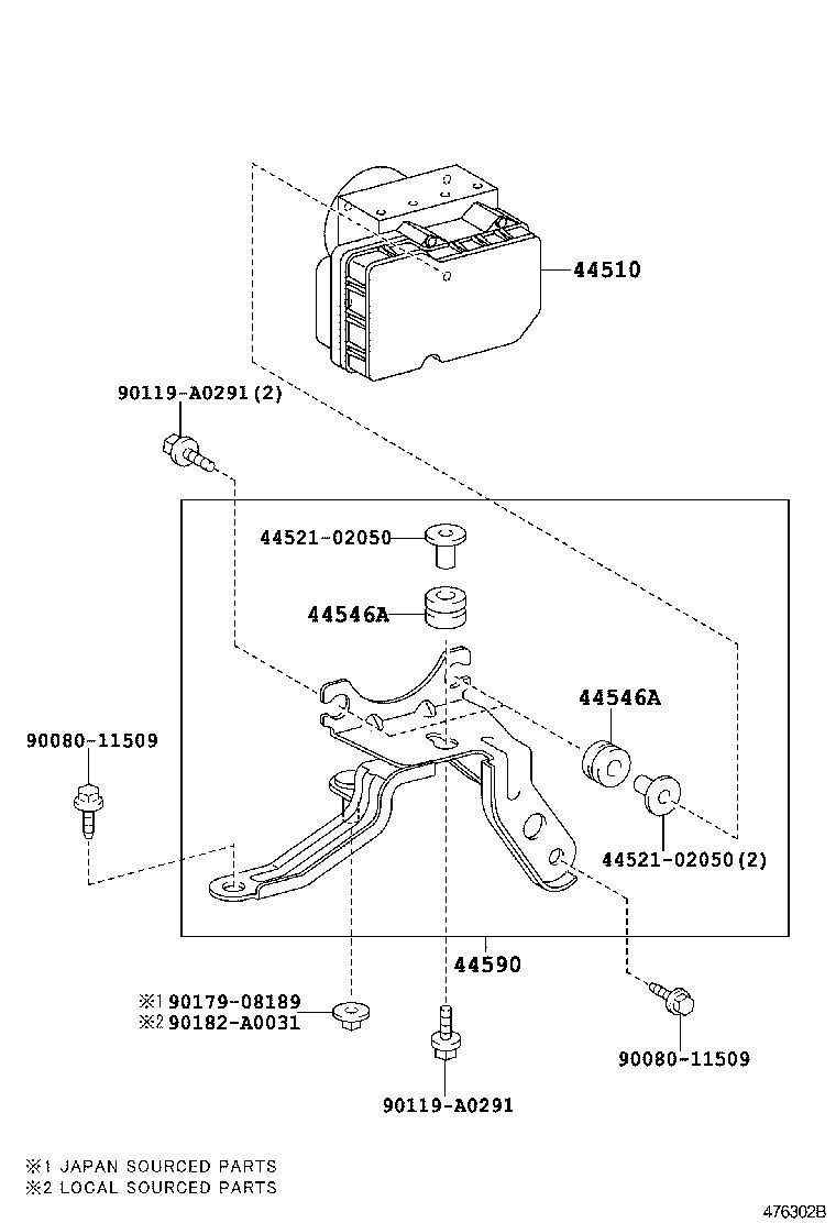44050-02571 ACTUATOR ASSY, BRAKE product image